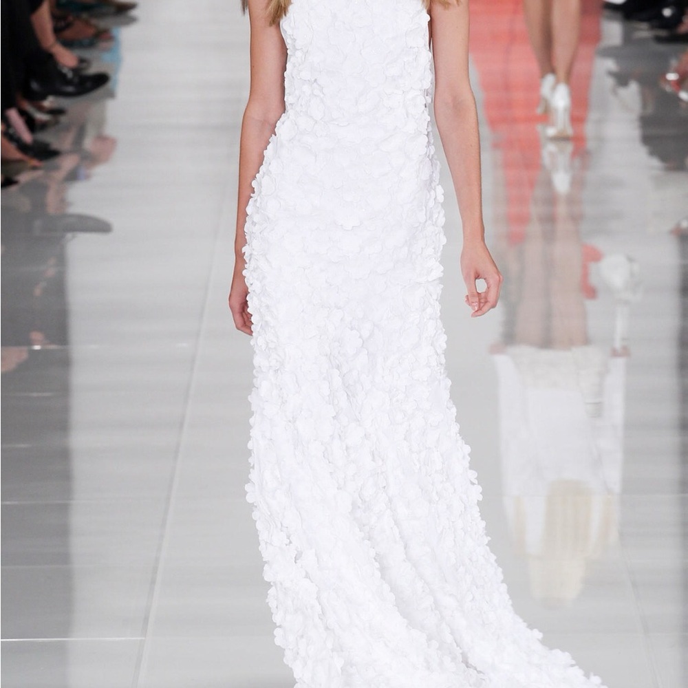 Ralph Lauren Collection 2014 RTW Kylie appliquéd Halter Sleeveless Wedding Gown